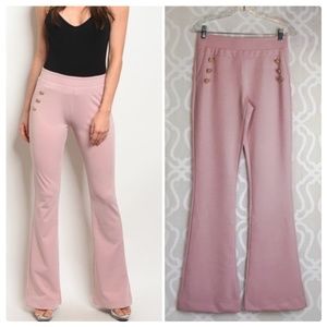 Dusty Rose Wide Leg Trousers